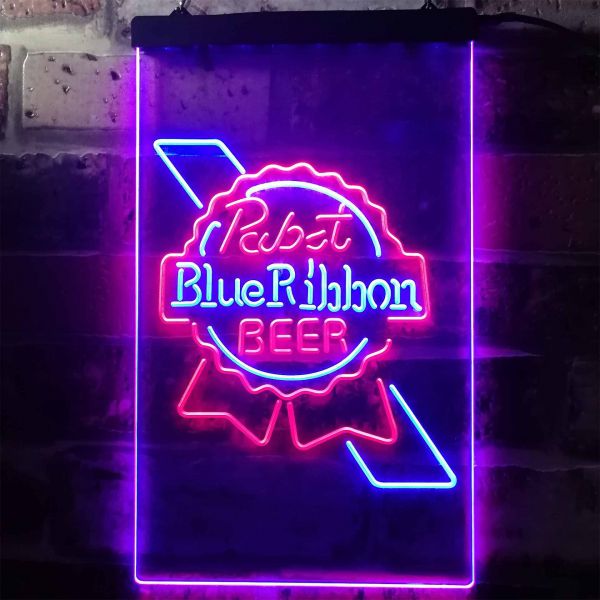 Pabst Blue Ribbon Dual LED Neon Light Sign